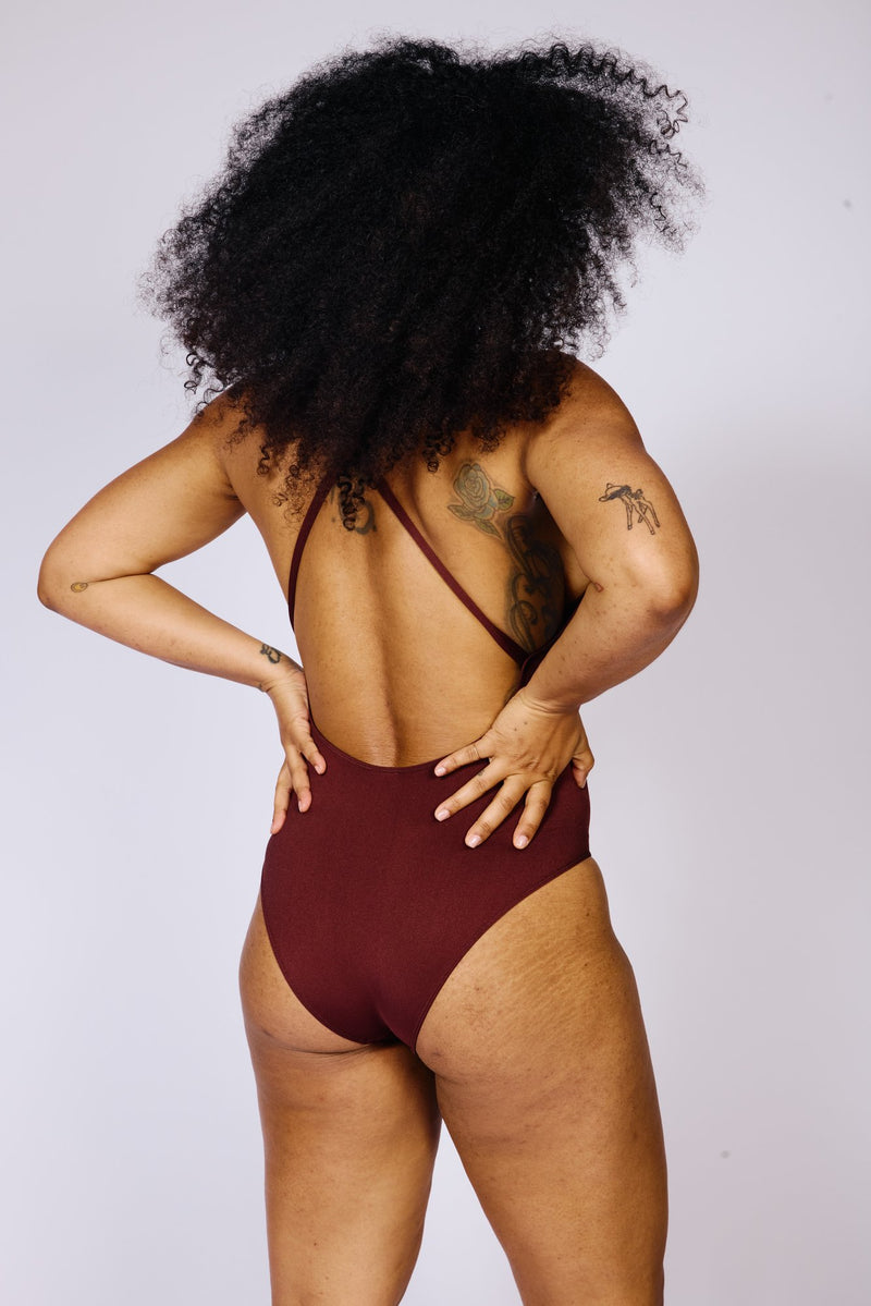 ILLUMINATE Body Swimsuit | Maroon | Image 7