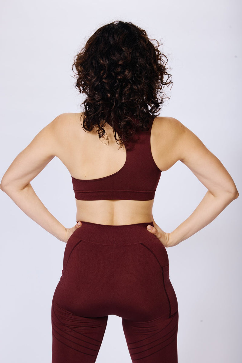 INSPIRE Bikini Bra Top | Maroon | Image 5