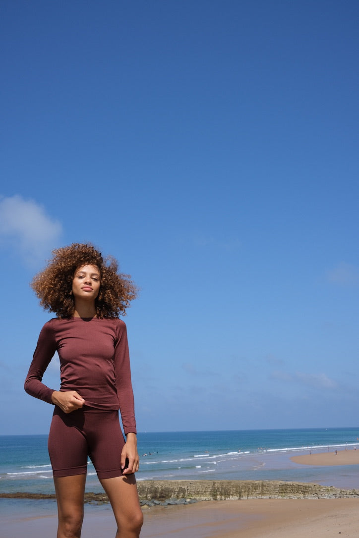 GRACIOUS Long Sleeved Top | Maroon | Image 5