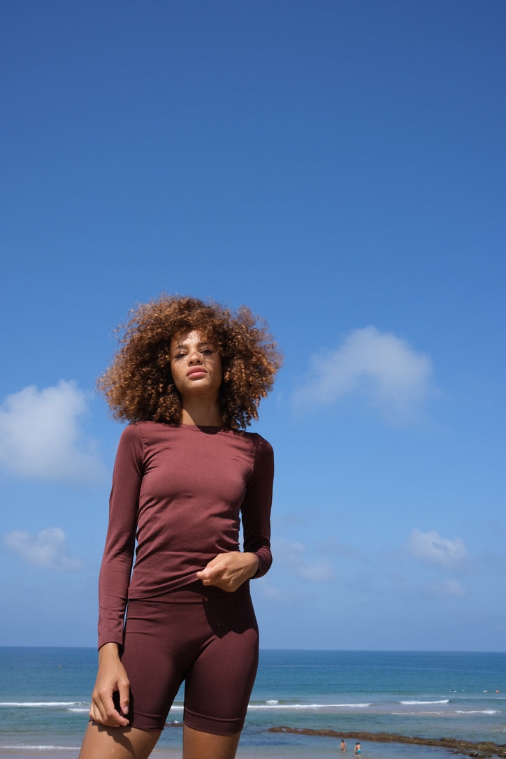 GRACIOUS Long Sleeved Top | Maroon | Image 4