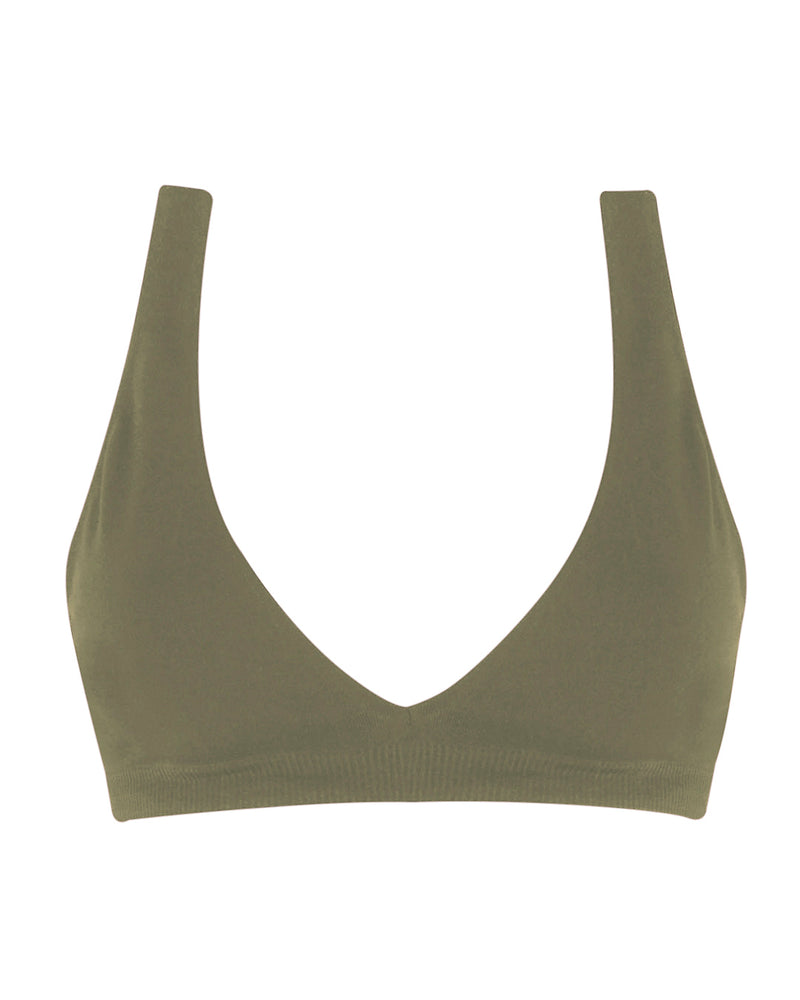 GRACEFUL Bikini Bra Top | Olive | Image 1