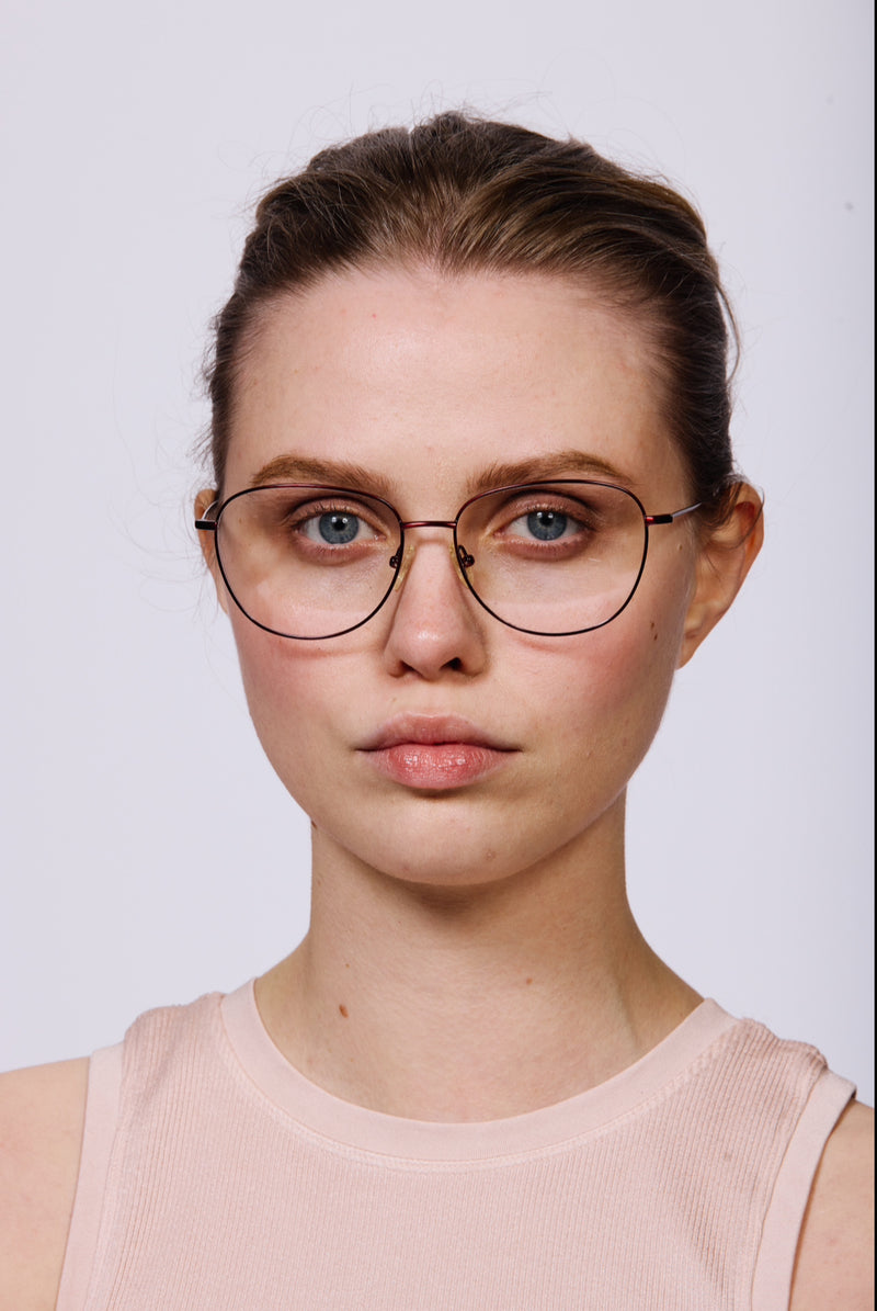 NEW YORK METAL Optical Frames | Burgundy | Image 5