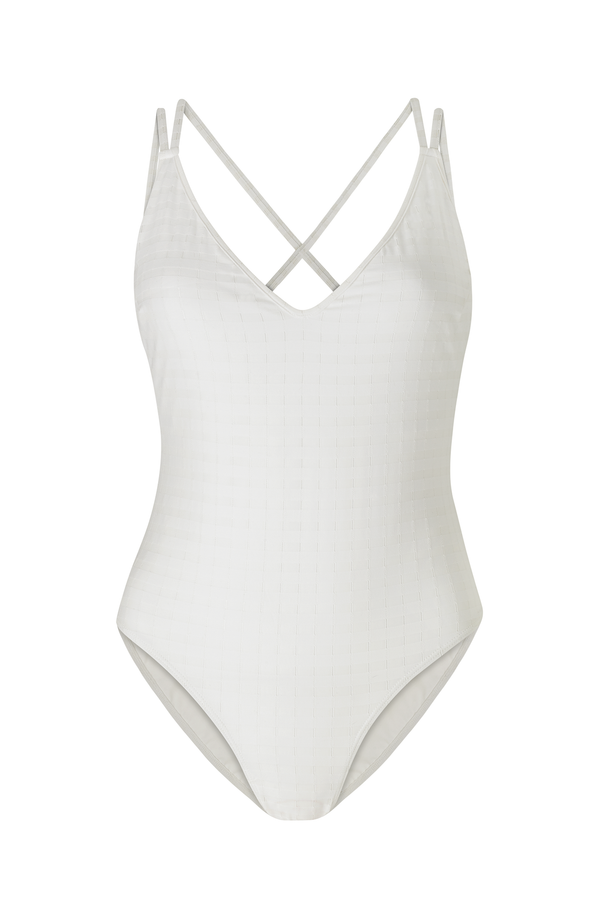 MYKONOS Swimsuit | White Check