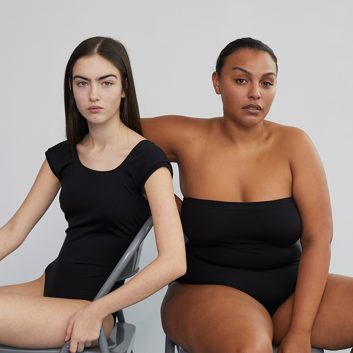 Paloma Elsesser and Stella Jones by Clare Shilland, wearing PRISM²