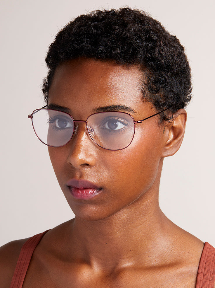 NEW YORK METAL Optical Frames | Burgundy | Image 11