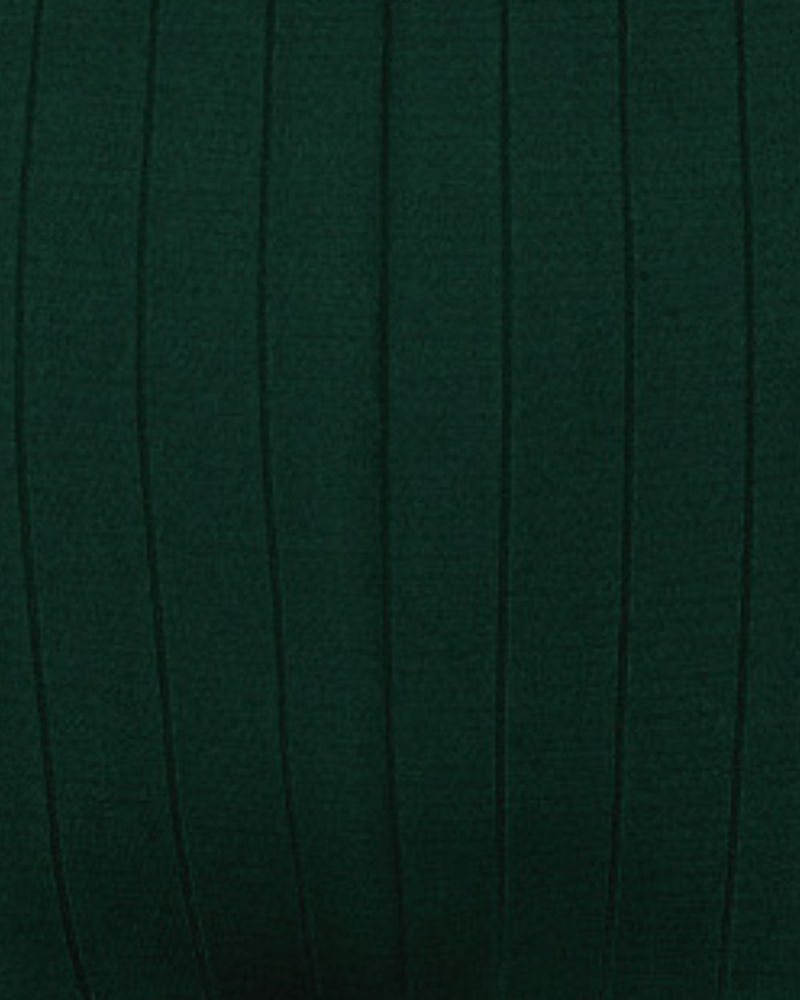 close up image of sincere flat ribbed in dark green