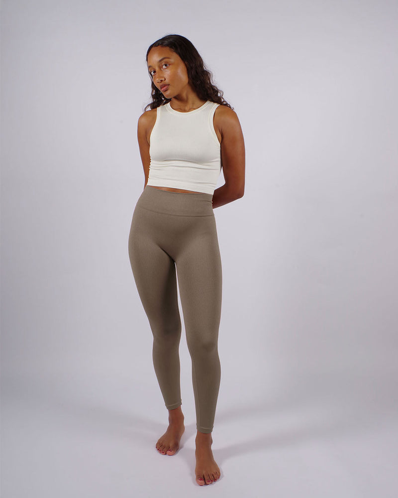 RIBBED AWAKEN Leggings | Muddy Grey | Image 2