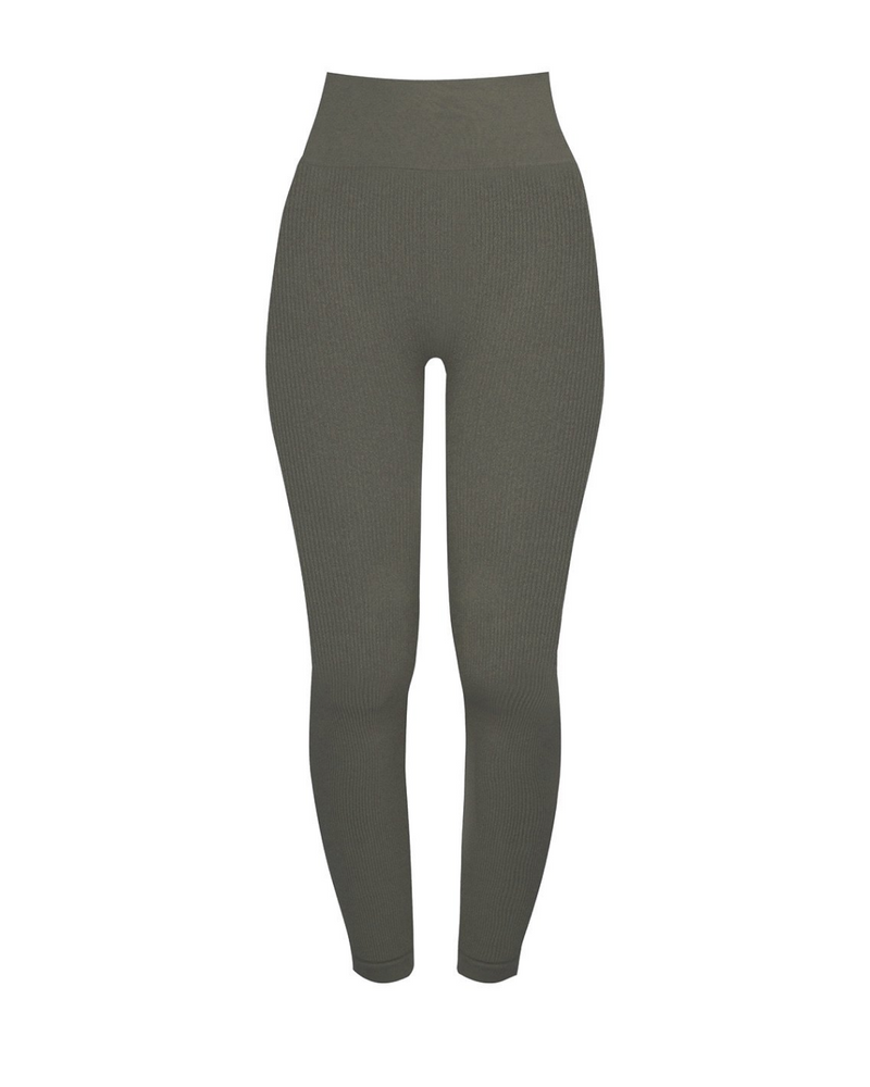 RIBBED AWAKEN Leggings | Muddy Grey | Image 1