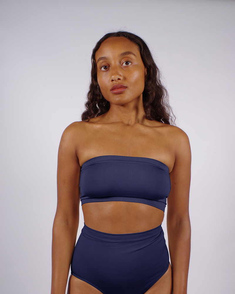 CAPTIVATING - Navy - Simple bandeau that is multi-functional as a bikini top and underwear. Made for support and comfortability.