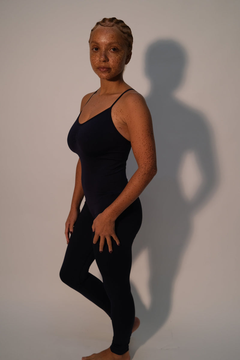 BALANCED - Black - PRISM² - black unitard - plus size unitard -  maternity playsuit - Compression unitard