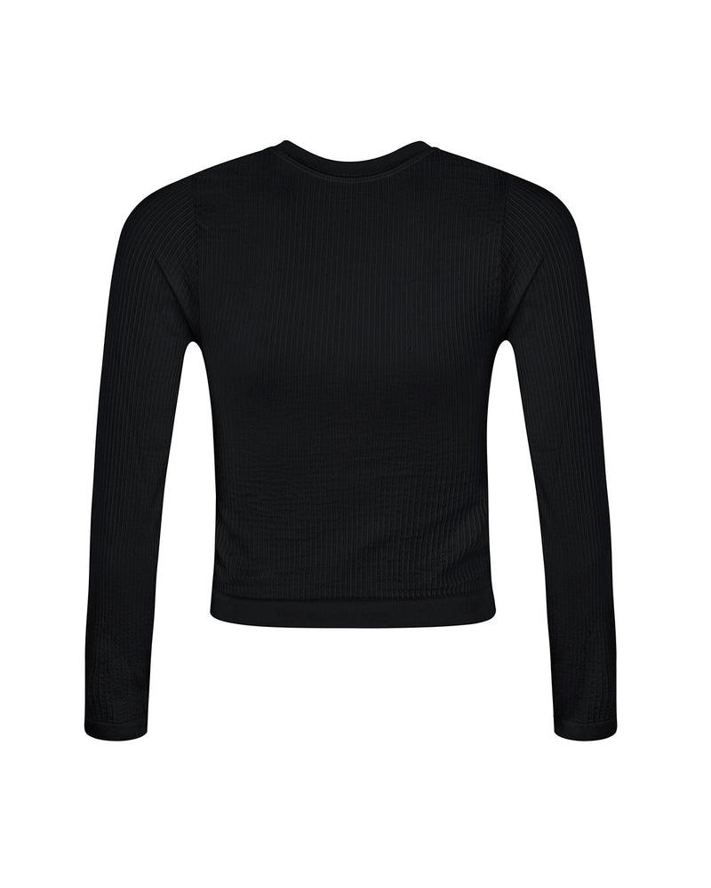 EQUILIBRIUM Wide Ribbed Top | Black | Image 2