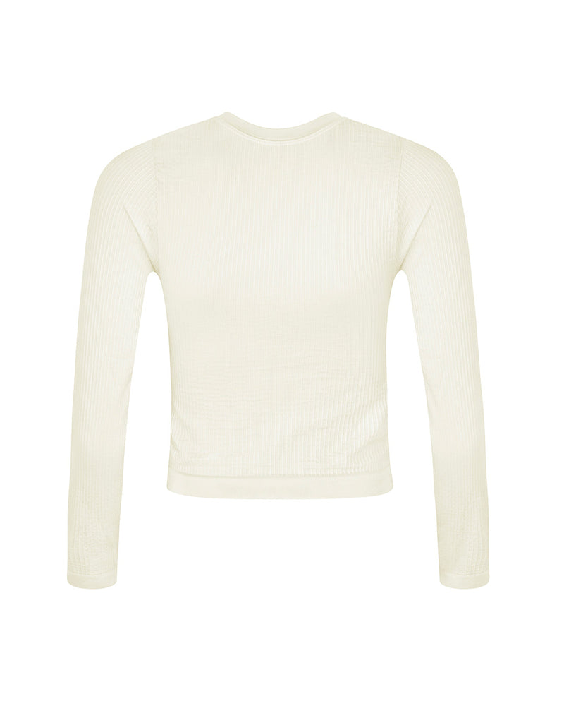 EQUILIBRIUM Wide Ribbed Top | Cream | Image 3