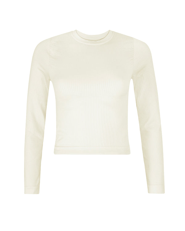 EQUILIBRIUM Wide Ribbed Top | Cream | Image 1