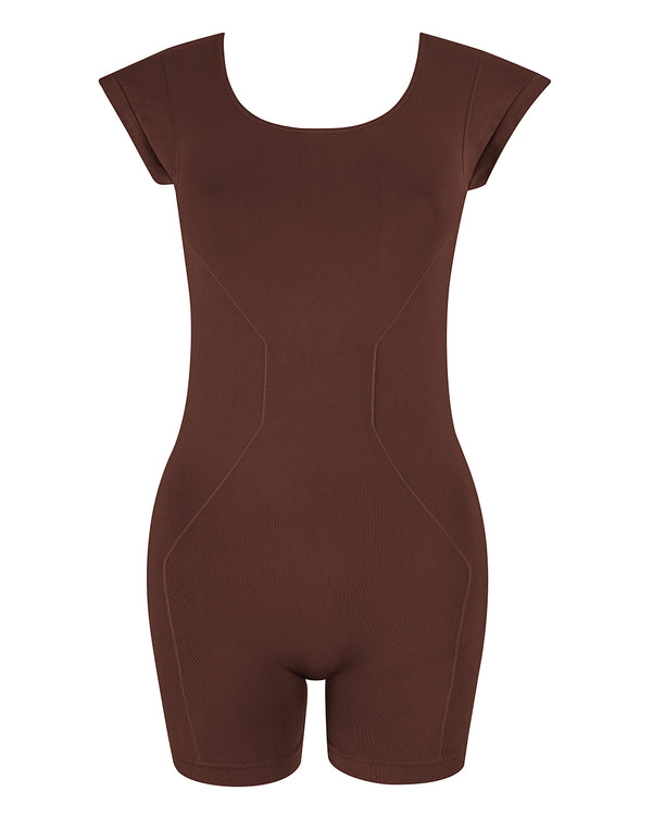 EUPHORIC unitard - Maroon - PRISM² - Full body compression suit -  Unitard gym wear -  Playsuit for curvy ladies