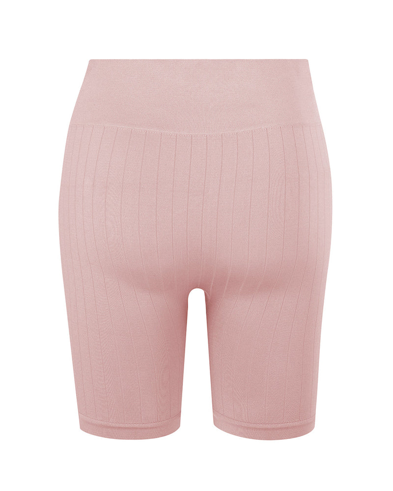 FLUID Flat Ribbed Shorts | Blush | Image 3