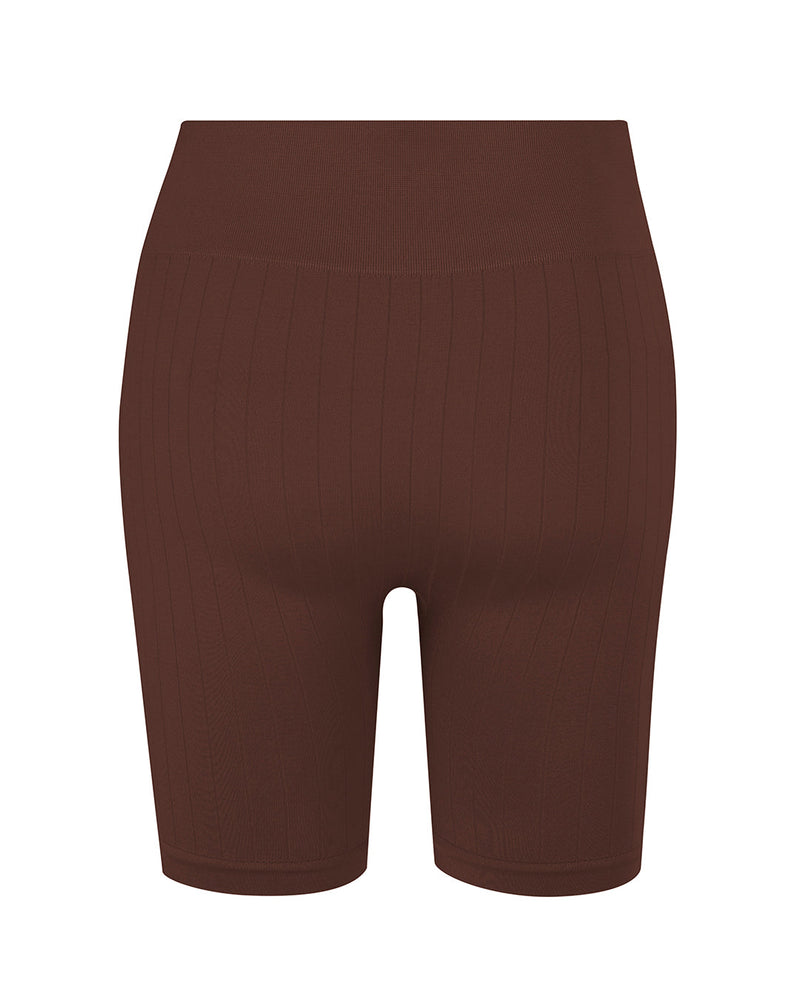 FLUID Flat Ribbed Shorts | Maroon | Image 3