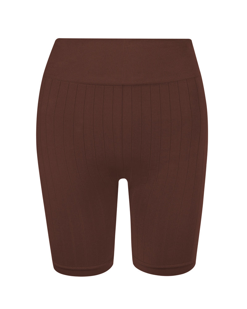 FLUID Flat Ribbed Shorts | Maroon | Image 1