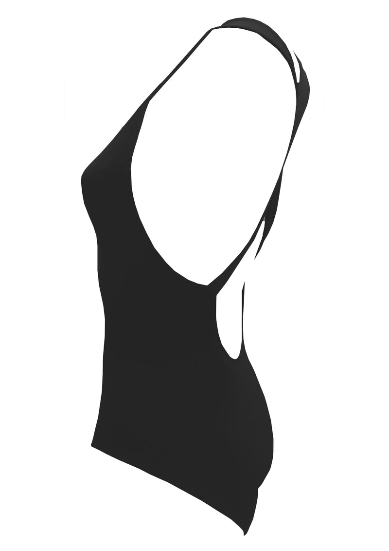 Glowing | One-Piece Swimsuit with straps | Black | Shaping Control Swimwear | Curvy body swimsuit | Belly control | Plus size swimwear | PRISM²