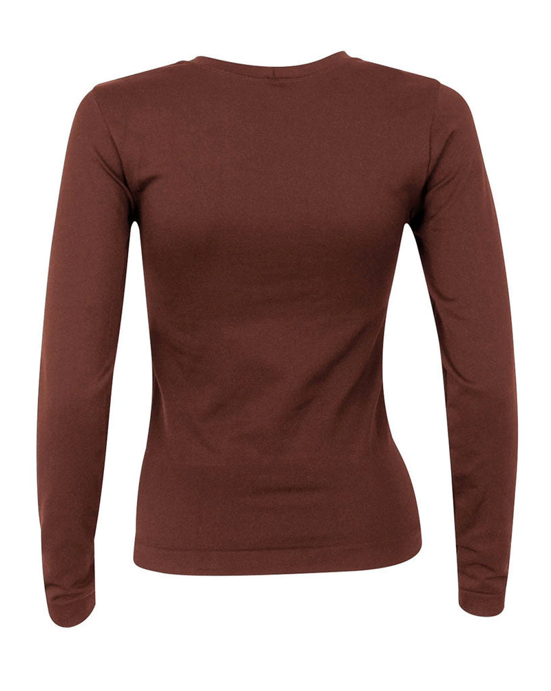 GRACIOUS Long Sleeved Top | Maroon | Image 3