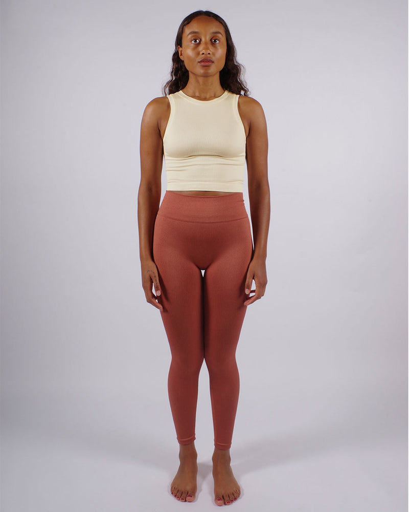 ribbed awaken high waisted compression leggings - prism2