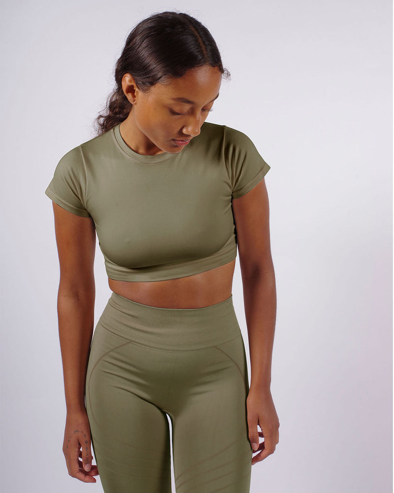 MINDFUL Crop Top | Olive | Image 2