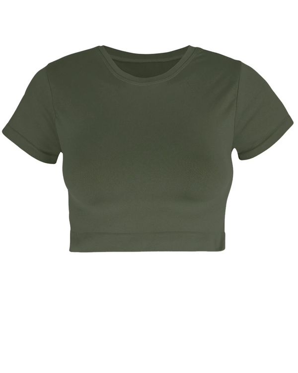 MINDFUL Crop Top | Olive | Image 1