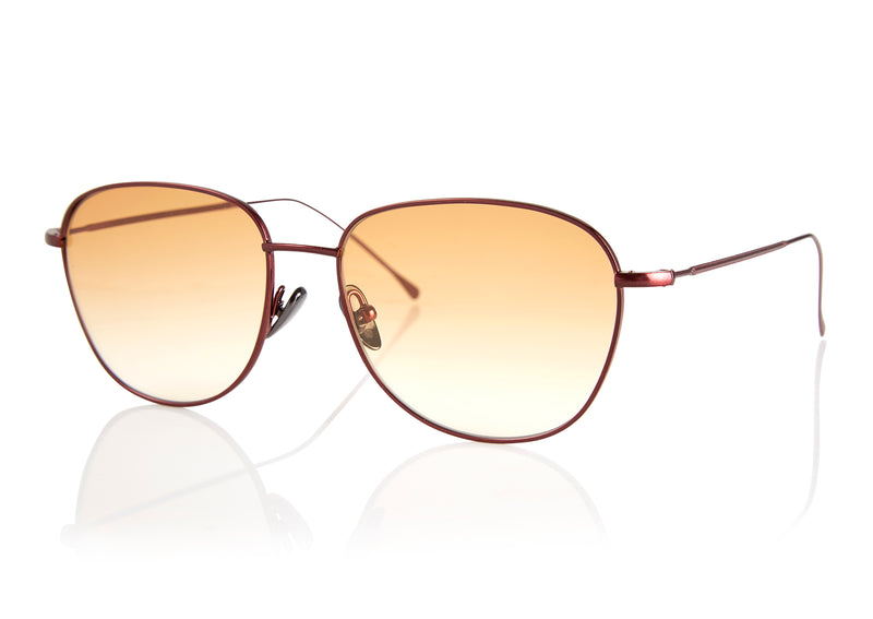 NEW YORK METAL Sunglasses | Burgundy | Image 3