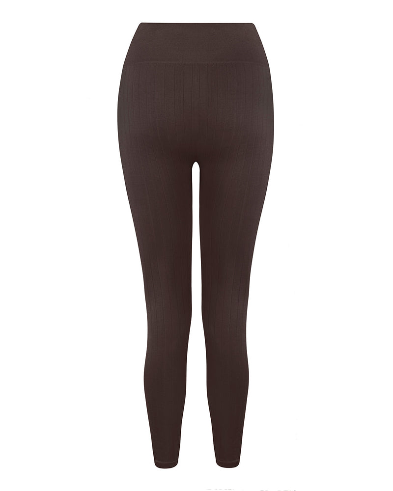 high waisted gym leggings -  brown nourish leggings