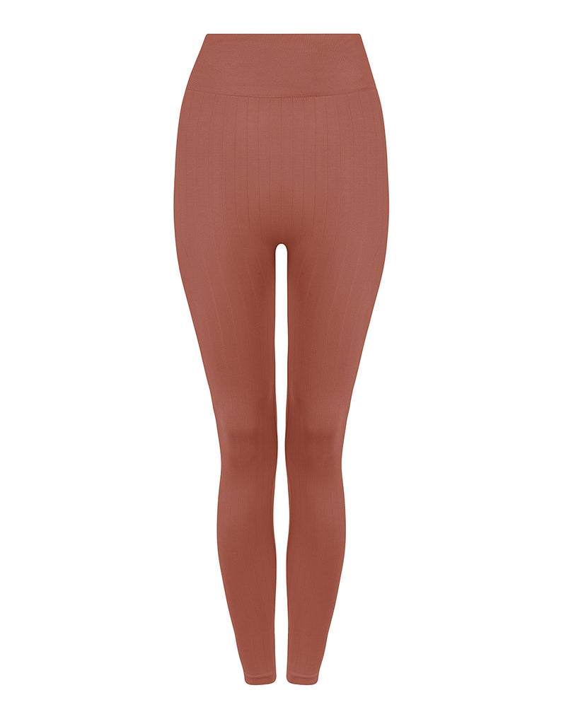 nourish rusty pink high waisted leggings