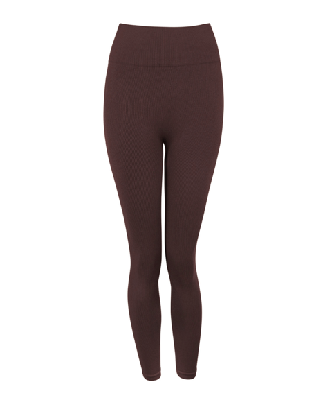 awaken in chocolate brown - high waisted compression leggings - prism2 london