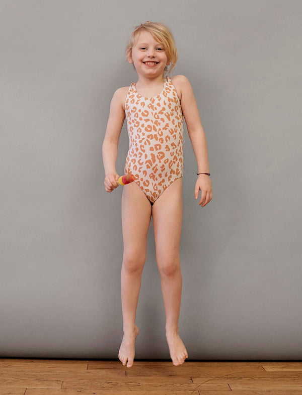 GIRLS' LOS ANGELES Swimsuit | Caramel Leopard | Image 2