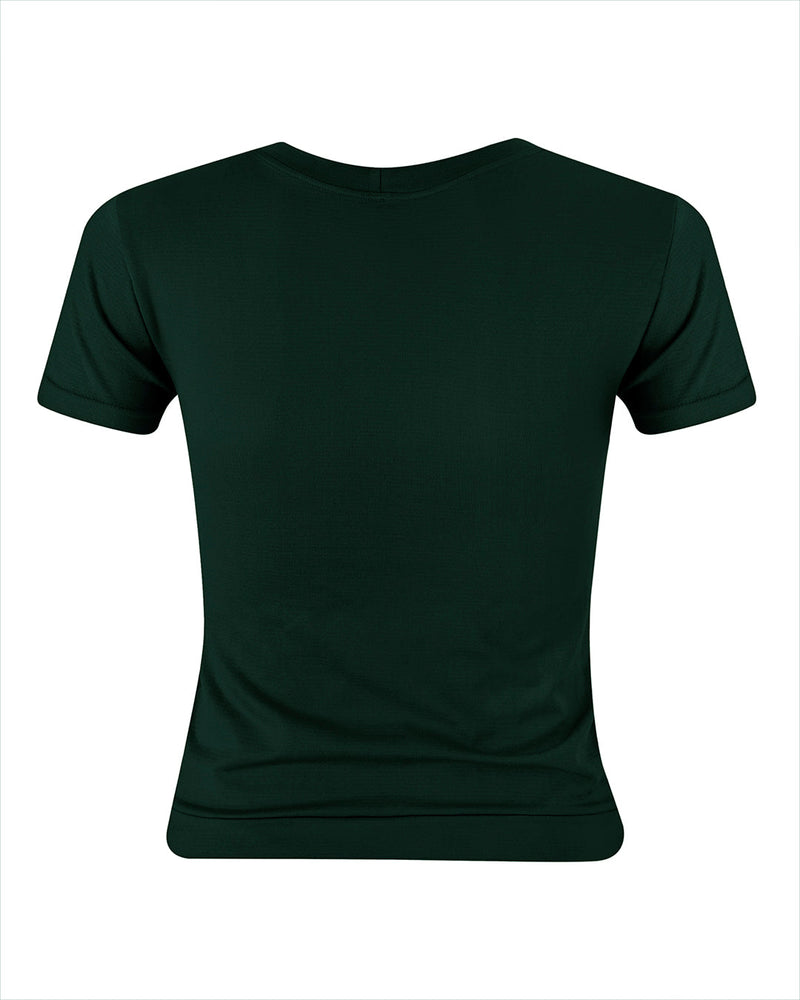 sculpting plus size women green gym shirt - prism2 london