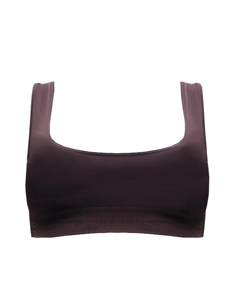 SERENE Bikini Bra Top | Chocolate Brown | Image 1