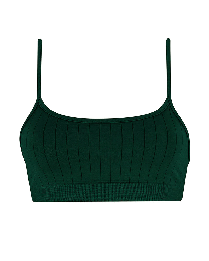 sincere bra top in dark green - maternity supportive bralette - prism2 london