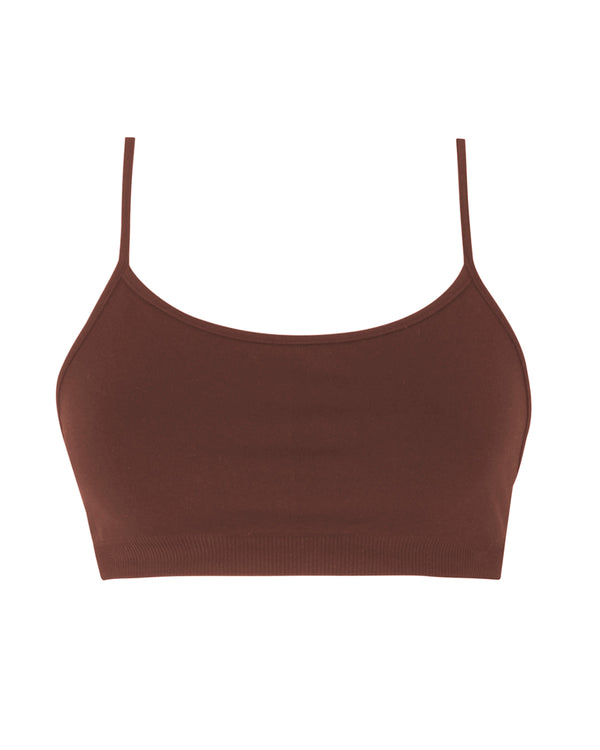 sincere womens gym brown bra top  - prism2 london