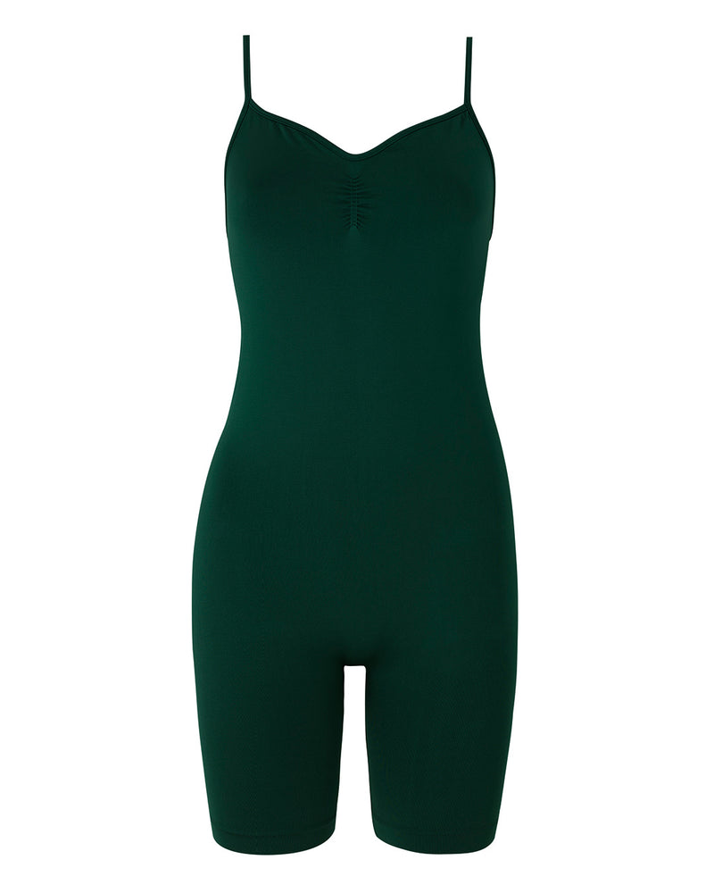 SPIRITED Shorts Unitard | Dark Green | Image 1