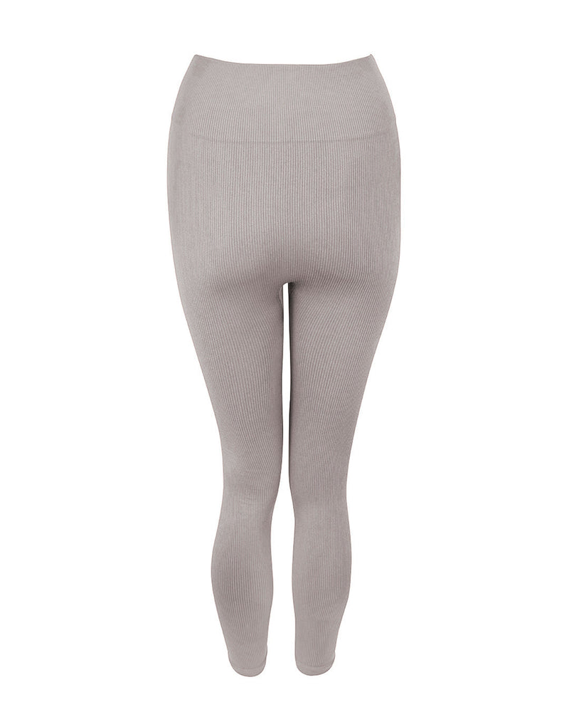 AWAKEN Ribbed Leggings | Taupe | Image 3