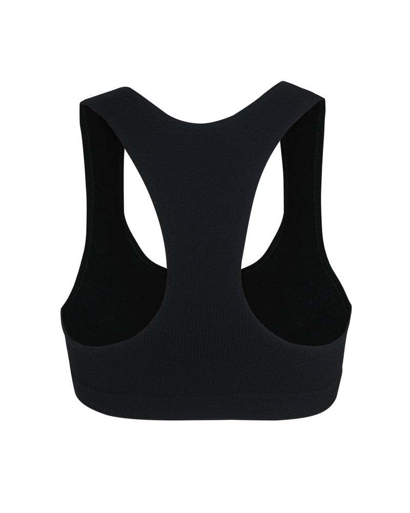 RIBBED ELATED Bra Top | Black | Image 4