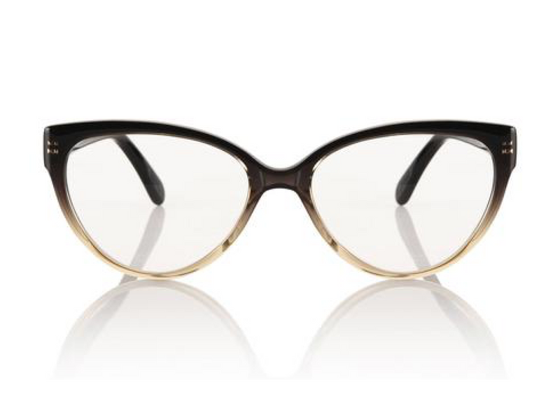 CANNES OPTICAL - Black to Cream. Stylish frames are a smaller take on the Portofino - suitable for smaller faces. Also available in sunglasses.