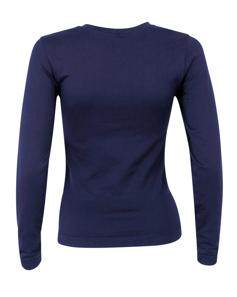 GRACIOUS Long Sleeved Top | Navy | Image 3