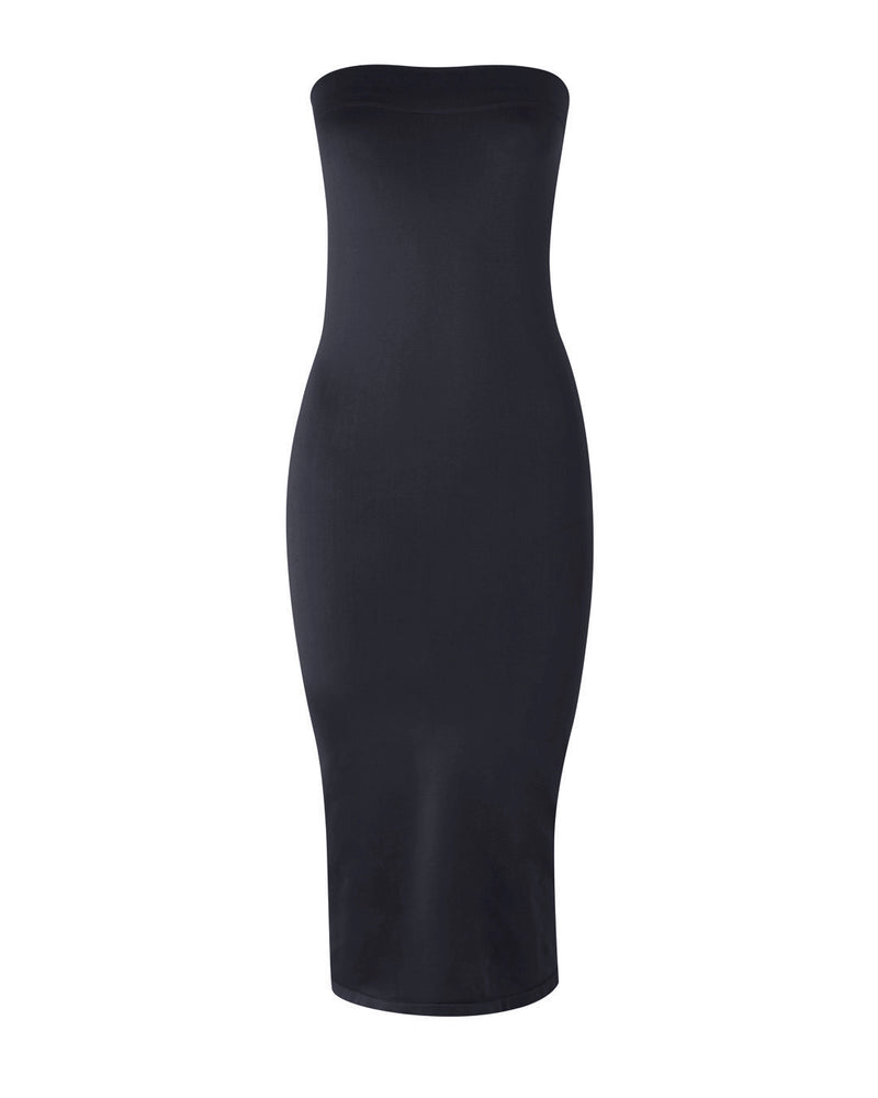 JOYOUS Bandeau Tube Dress | Black | Image 1