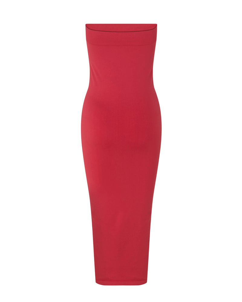 JOYOUS Bandeu Tube Dress | Cerise | Image 3