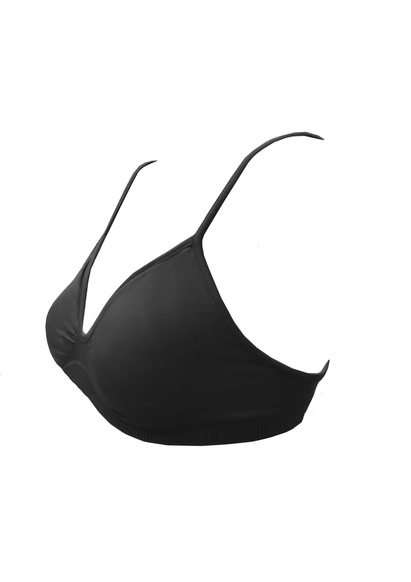 PRISM² liberated bra top in black - comfortable soft bralette - bra for big bust - bra for pregnancy - bra for smaller breasts - gym bralette