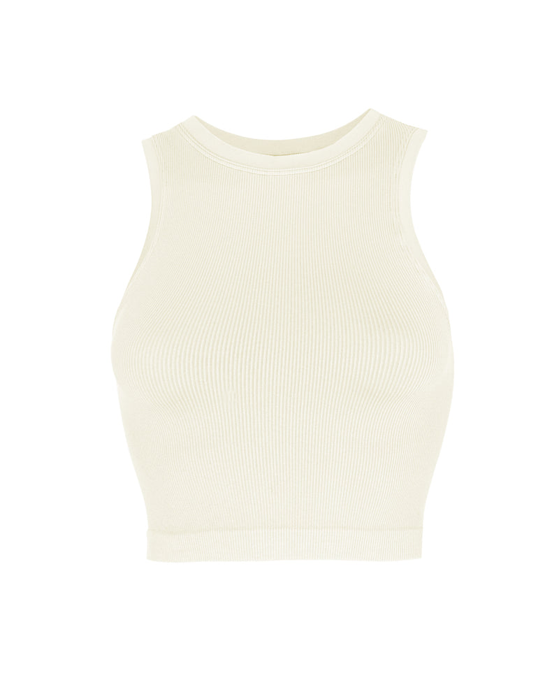 LUMINOUS Ribbed Vest | Cream | Image 1