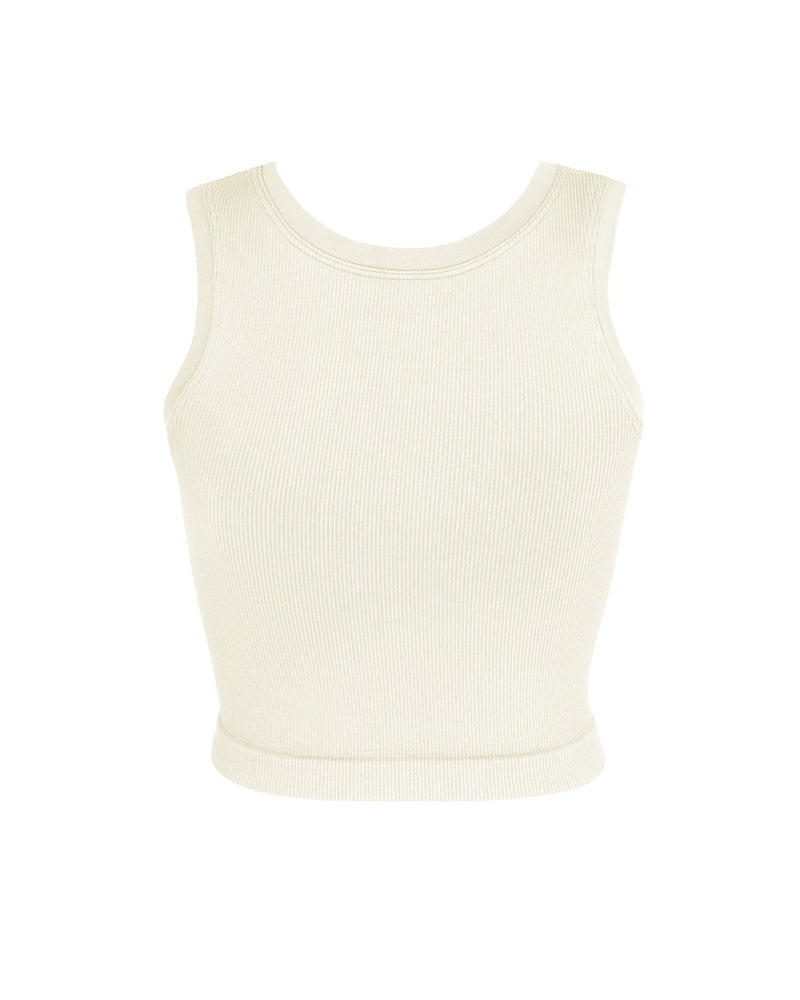 LUMINOUS Ribbed Vest | Cream | Image 3