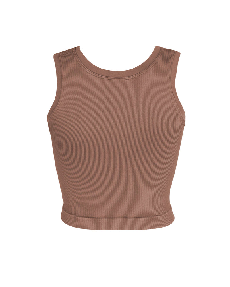 LUMINOUS Ribbed Vest | Rusty Pink | Image 3