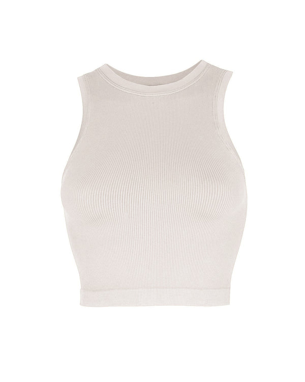 LUMINOUS Ribbed Vest | Taupe | Image 1