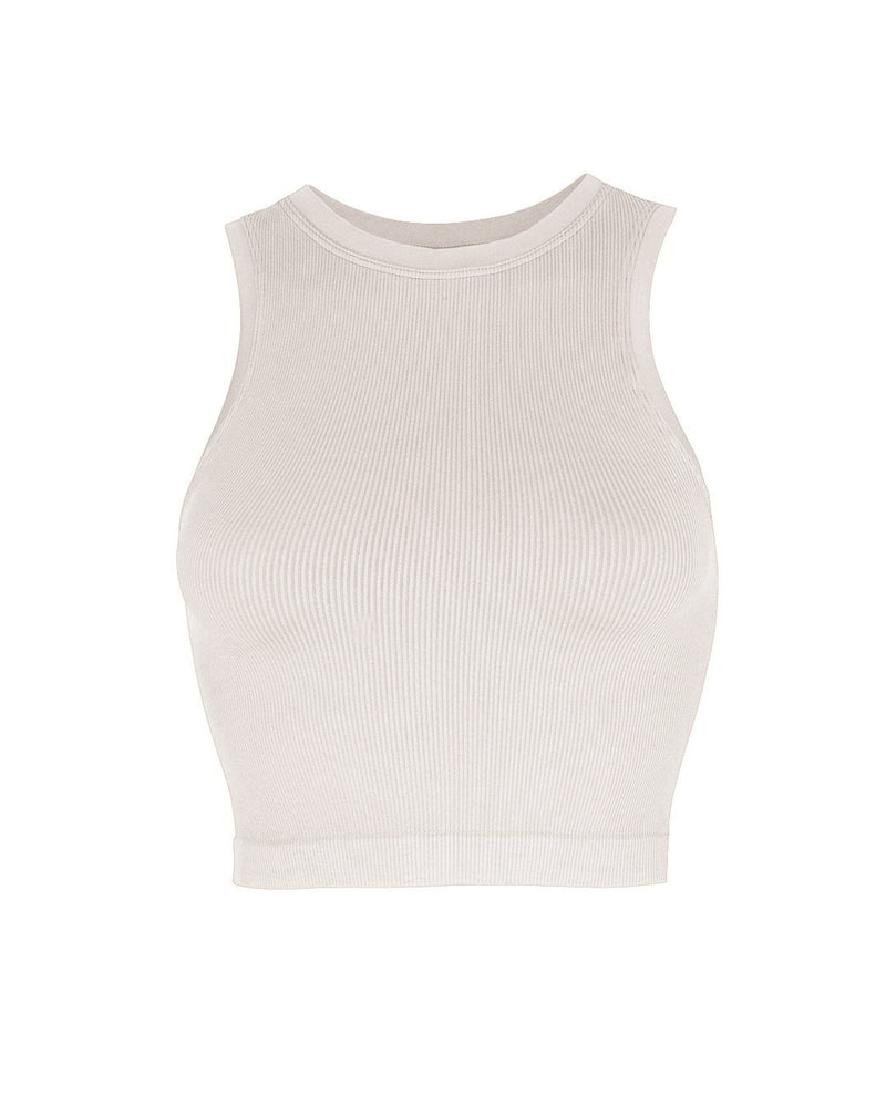 LUMINOUS Ribbed Vest | Taupe | Image 1