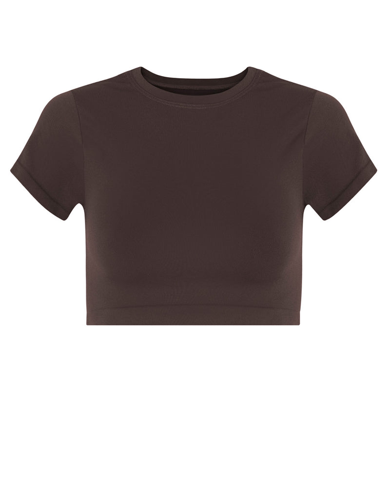 MINDFUL Crop Top | Chocolate Brown | Image 1