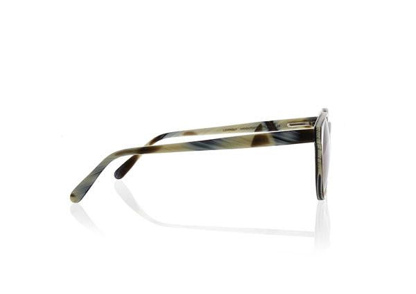 PARIS - Zebra Horn. A PRISM classic, easy to wear, round frame is petite and stylish, for everyday wear. Unisex style and suitable for smaller faces in sunglasses or opticals.